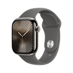 Apple Watch Series 10 GPS + Cellular 46mm Natural TC, Stone Grey Sport Band - S/M