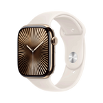 Apple Watch Series 10 GPS + Cellular 46mm Gold TC, Starlight Sport Band - S/M