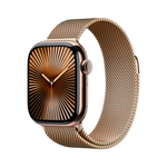 Apple Watch Series 10 GPS + Cellular 46mm Gold TC, Gold Milanese Loop - M/L