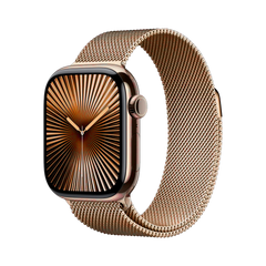 Apple Watch Series 10 GPS + Cellular 42mm Goud TC, Goud Milanese Loop