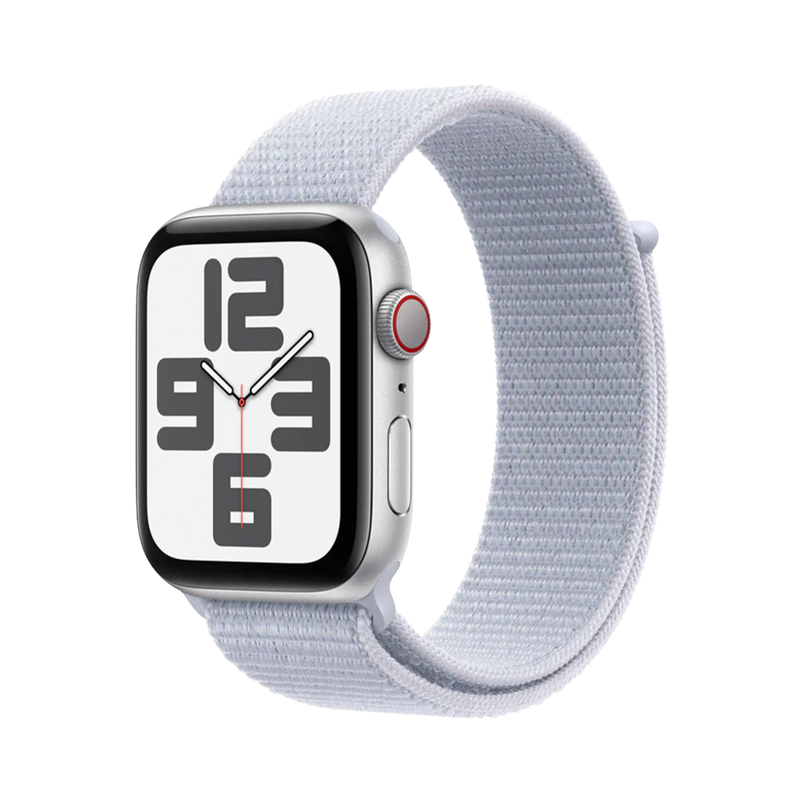 Apple Watch SE GPS + Cellular 44mm Silver AC, Blue Cloud Sport Loop
