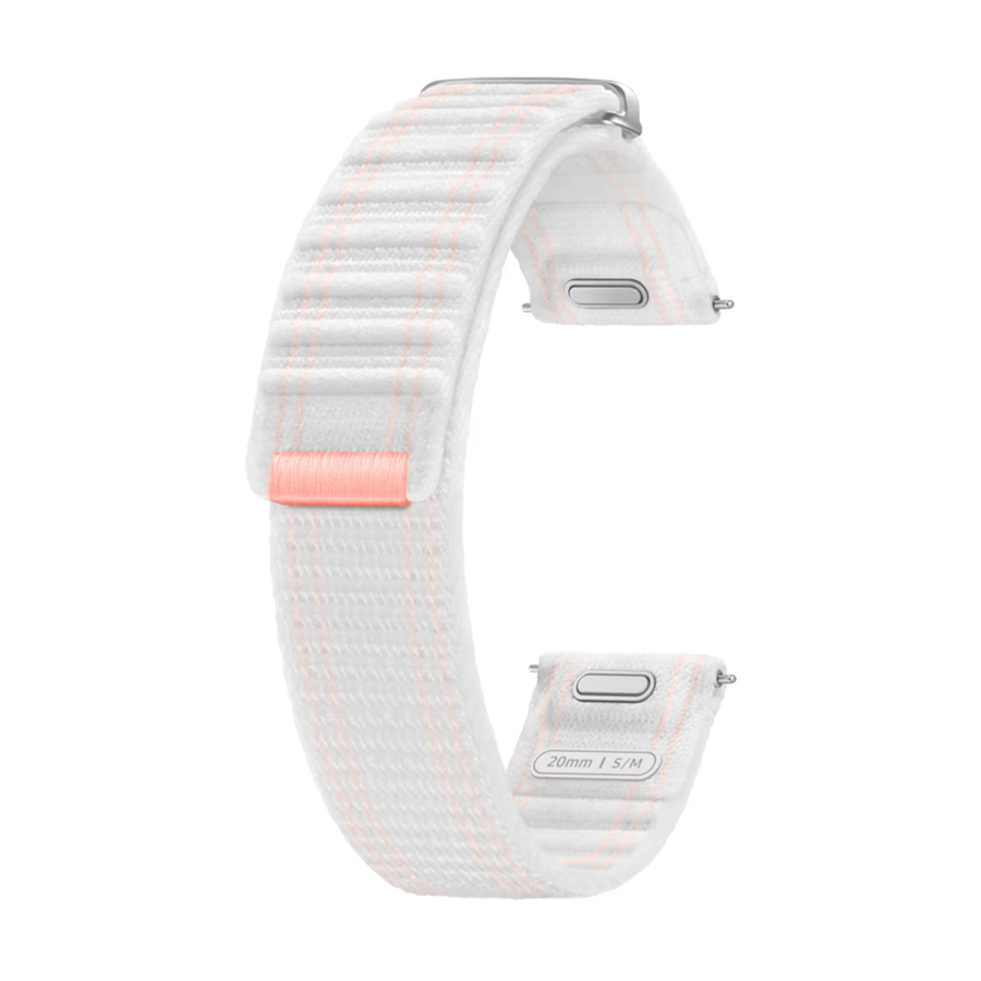 Galaxy Watch 7 & Watch 7-Small Fabric Band (S/M) Pink White