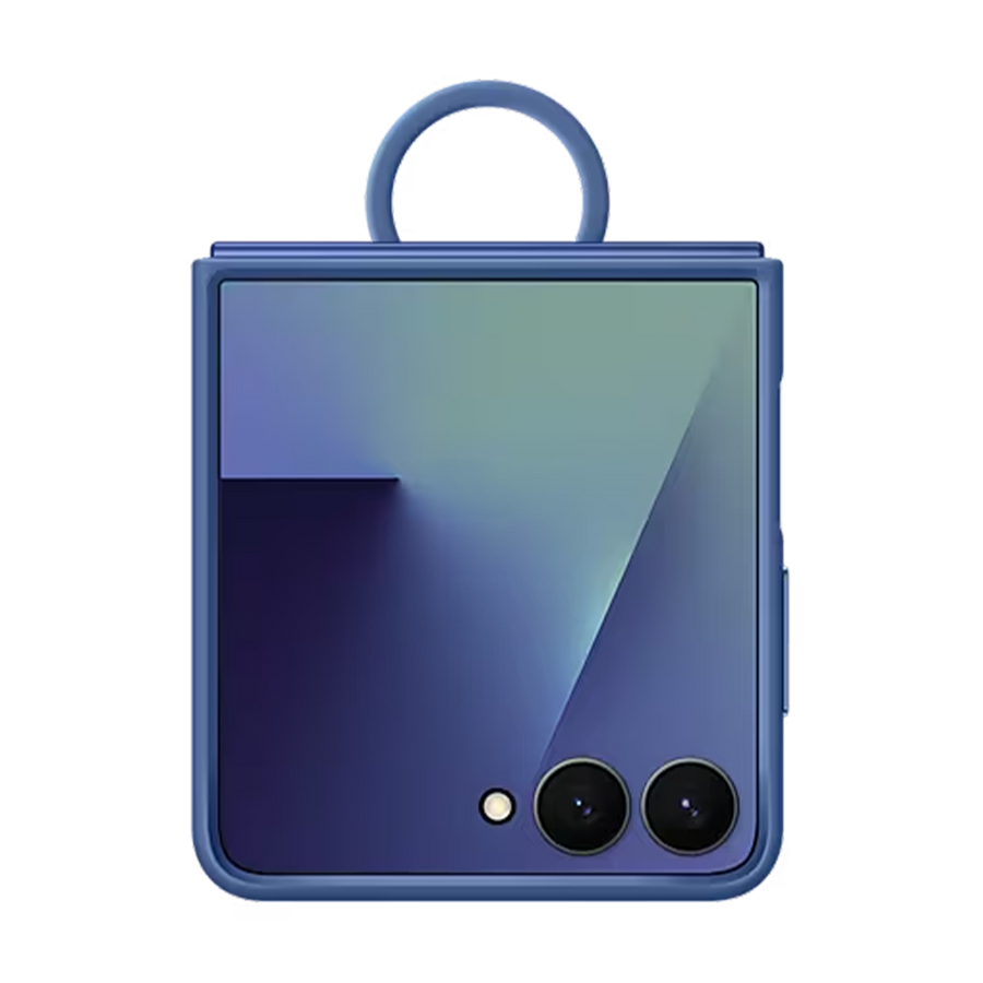 Galaxy Z Flip7 Ring Case (Silicone) Blue