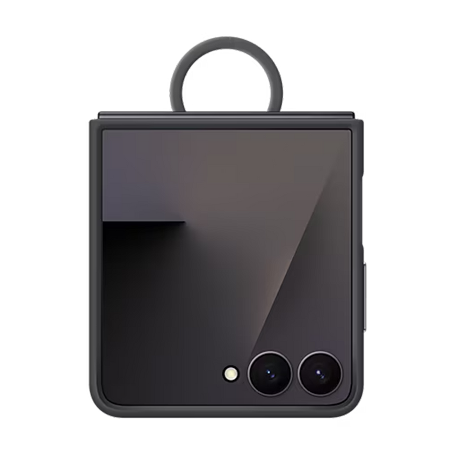 Galaxy Z Flip7 Ring Case (Silicone) Black