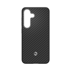 Galaxy S25 Aramid Case Zwart Zilver