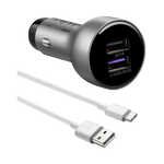 Huawei Car Charger 2 USB Fast Charging + USB-C Cable Black