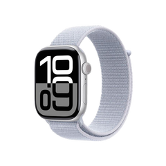 Apple Watch Series 10 GPS 42mm Zilver AC, Blauw Cloud Sport Loop
