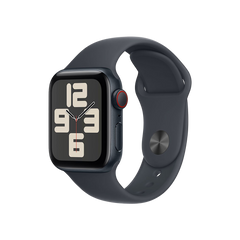 Apple Watch SE GPS + Cellular 40mm Middernacht AC, Middernacht Sport Band - S/M