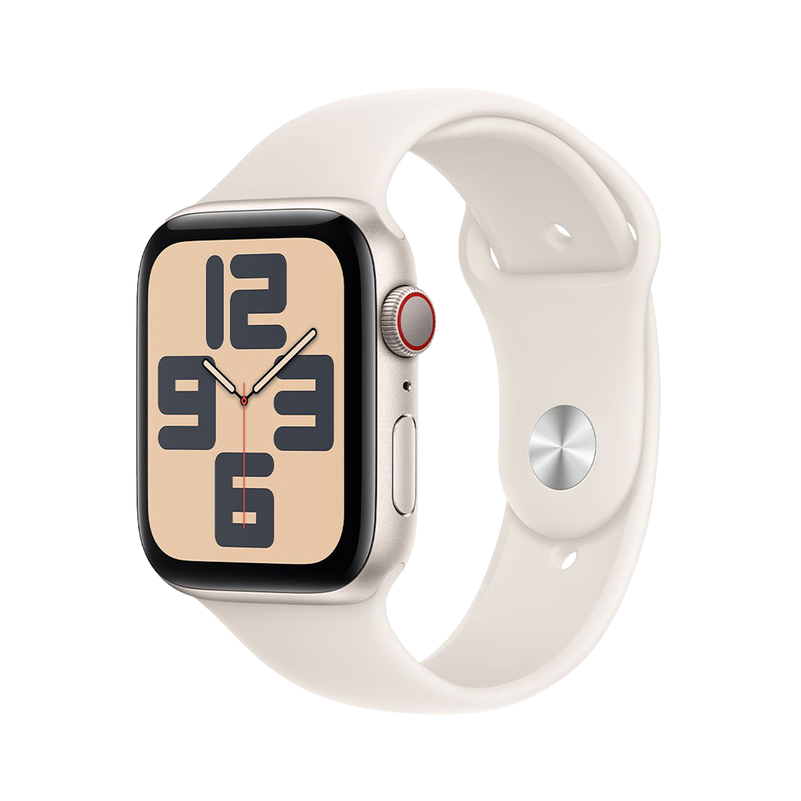 Apple Watch SE GPS + Cellular 44mm Starlight AC, Starlight Sport Band - S/M