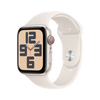 Apple Watch SE GPS + Cellular 44mm Starlight AC, Starlight Sport Band - S/M