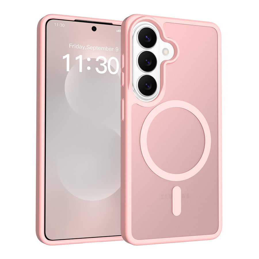 Fe'nomenal Samsung Galaxy S26 ColorShield Backcover met MagSafe - Roze, hoesje op het toestel