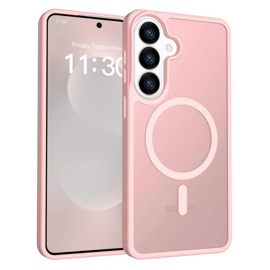 Fe'nomenal Samsung Galaxy S26+ ColorShield Backcover met MagSafe - Roze, hoesje op het toestel