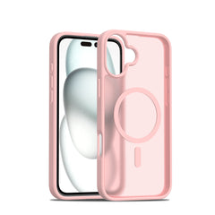 Fe'nomenal iPhone 16 Plus ColorShield Backcover met MagSafe - Roze, hoesje op het toestel