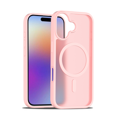 Fe'nomenal iPhone 17 ColorShield Backcover met MagSafe - Roze, hoesje op een iPhone 17 gezien vanaf de achterkant