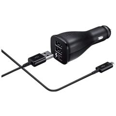 Samsung Fast Car charger Dual USB + USB-C Cable EP-LN920 Black